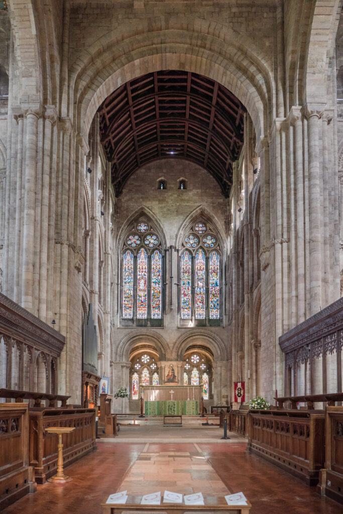 Looking towards the high altar in Romsey Abbey