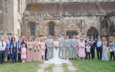 Romsey Abbey and Kimbridge Barn summer wedding