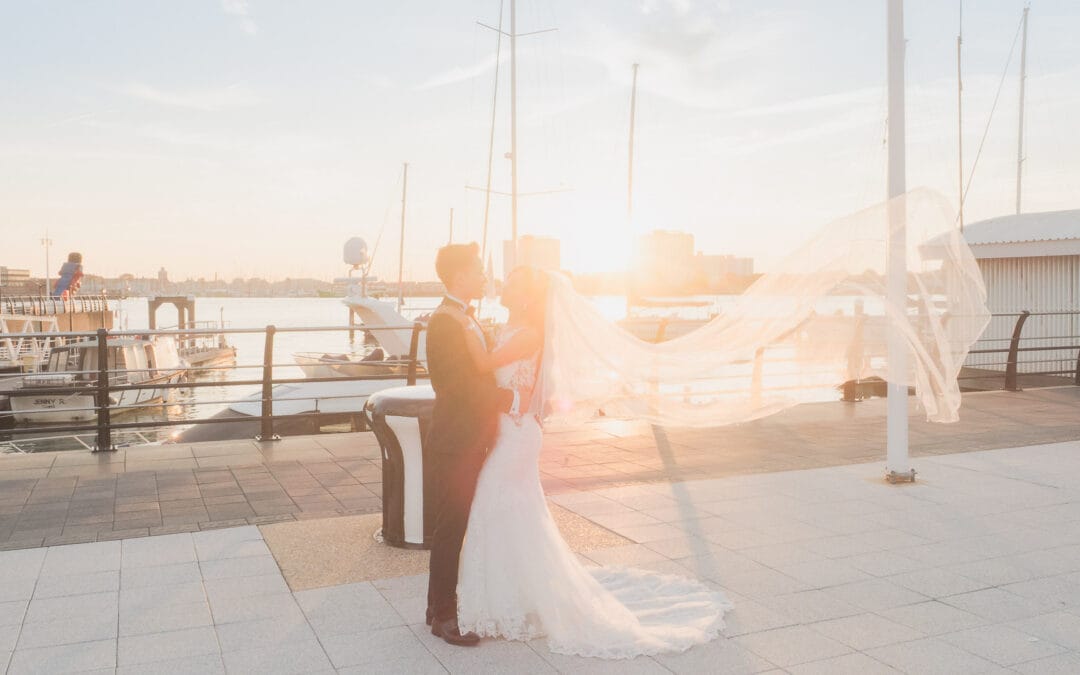 Spectacular Spinnaker Tower wedding for R & S