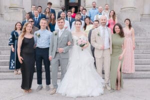 Portsmouth Guildhall wedding – group portrait