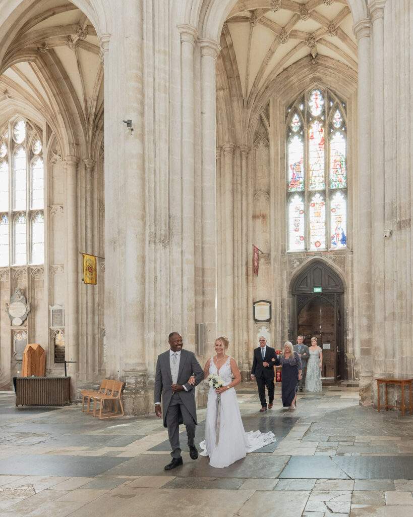 Winchester Cathedral wedding procession