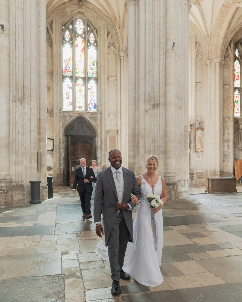 Winchester Cathedral wedding procession