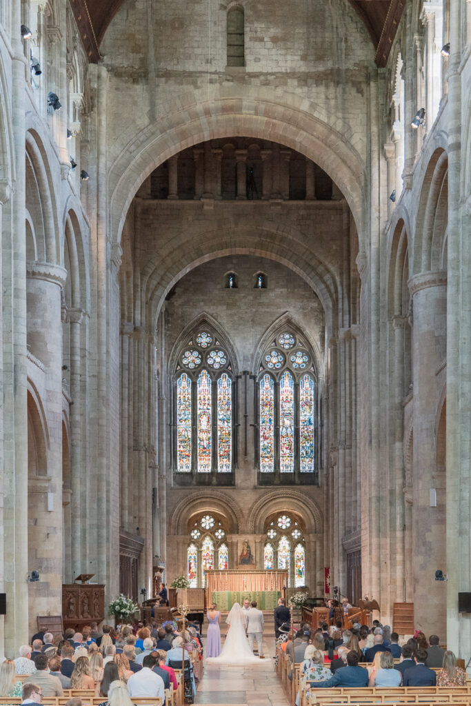 Wedding service in Romsey Abbey